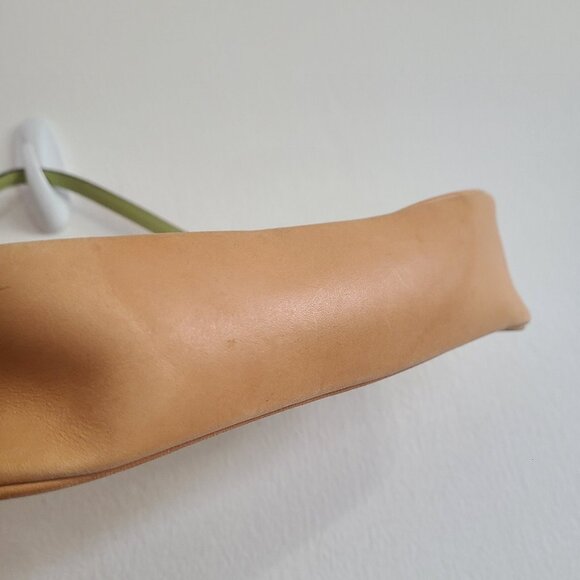 Coach Y2K Demi Baguette Bag Wristlet Signature Monogram Yellow Leather Trim 6094 - Picture 6 of 10